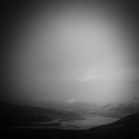 Grey skies and Jasper Lake